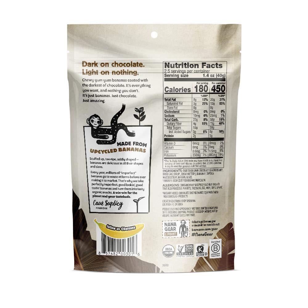 barnana dipped banana bites, dark chocolate, 3.5 oz barnana dipped banana bites, dark chocolate, 3.5 oz