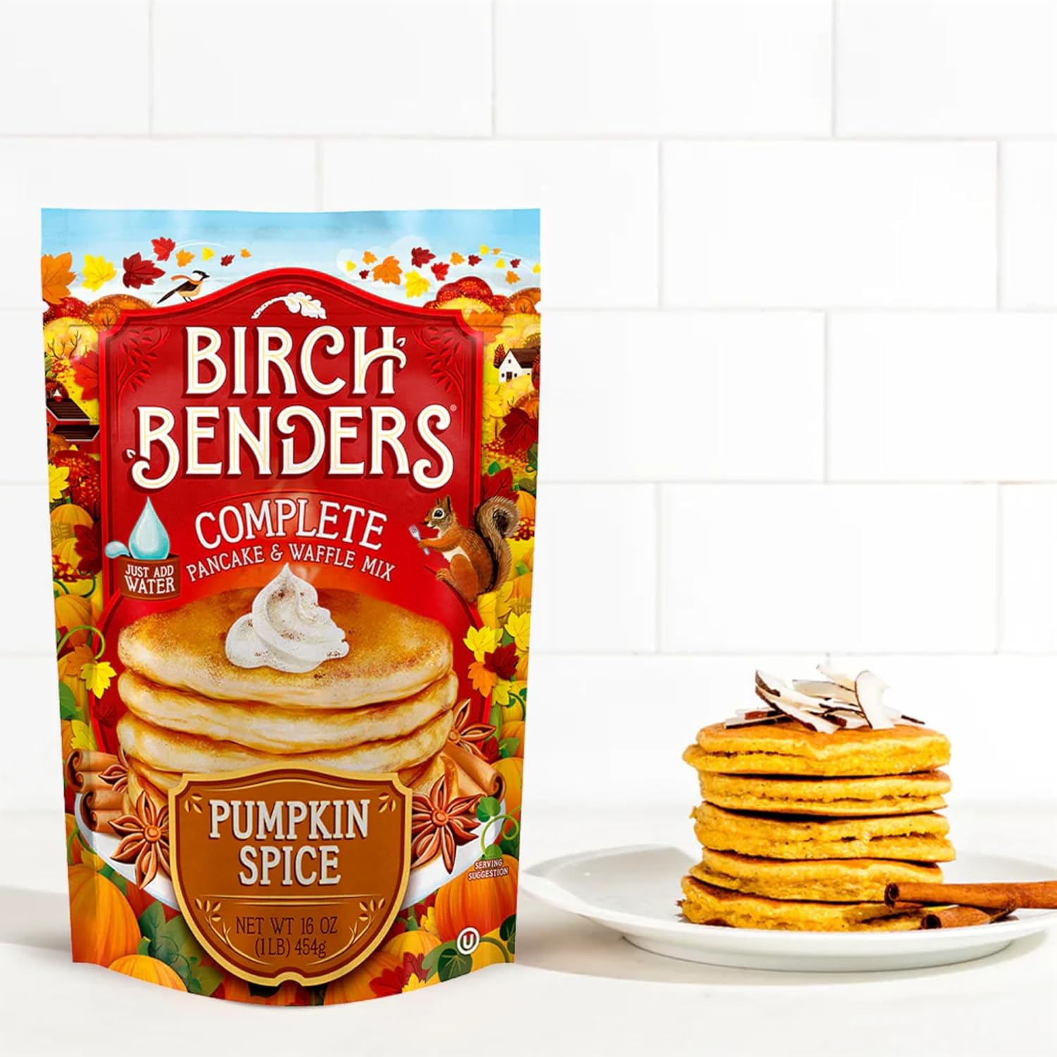 birch benders pumpkin spice pancake & waffle mix, 16 oz birch benders pumpkin spice pancake & waffle mix, 16 oz
