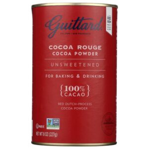e guittard cocoa powder, unsweetened rouge red dutch process cocoa, 8oz can