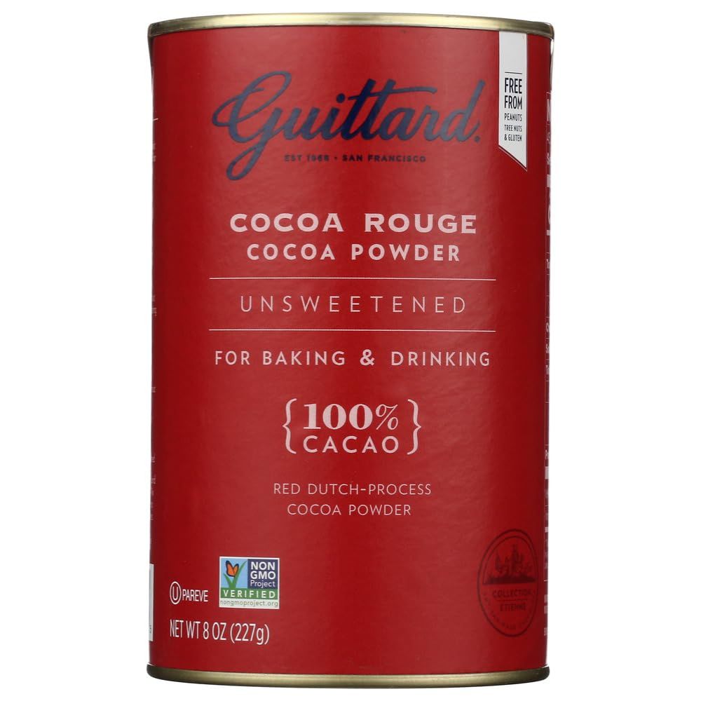 e guittard cocoa powder, unsweetened rouge red dutch process cocoa, 8oz can e guittard cocoa powder, unsweetened rouge red dutch process cocoa, 8oz can