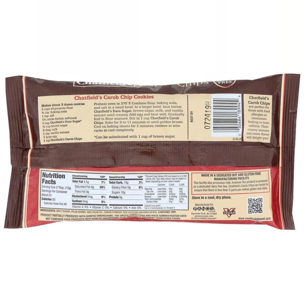 chatfield's carob chips 12oz chatfield's carob chips 12oz