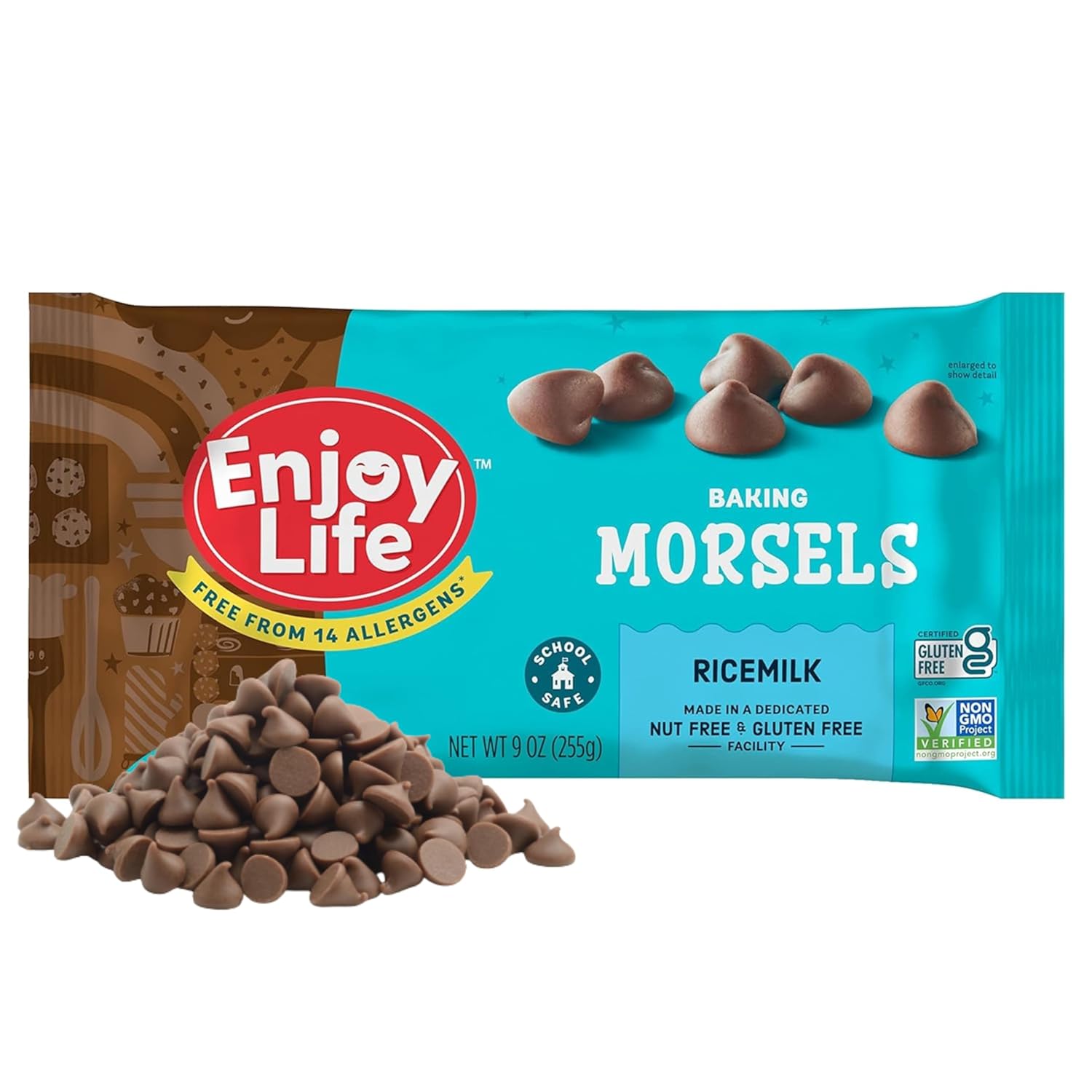 enjoy life ricemilk baking morsels, 9 oz bag enjoy life ricemilk baking morsels, 9 oz bag