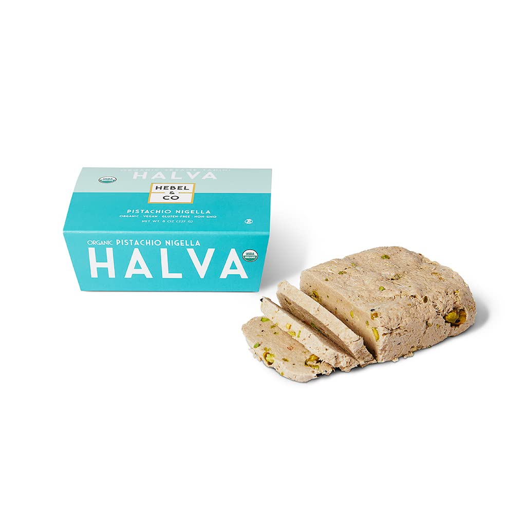 hebel & co pistachio nigella halva 8 oz | certified usda organic, gluten free, kosher & vegan hebel & co pistachio nigella halva 8 oz | certified usda organic, gluten free, kosher & vegan