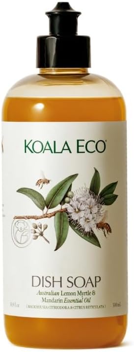 koala eco dish soap with australian lemon myrtle & mandarin essential oil 16oz koala eco dish soap with australian lemon myrtle & mandarin essential oil 16oz