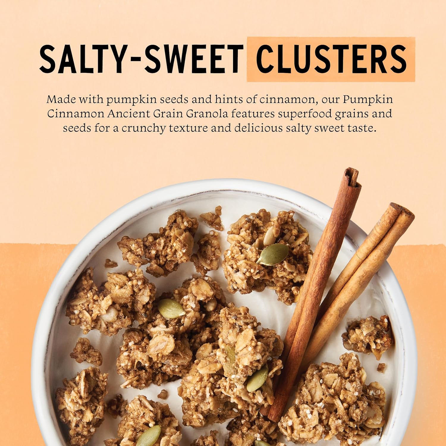 purely elizabeth ancient grain granola, made with organic oats, pumpkin cinnamon, vegan friendly, gluten free & non gmo, 12 ounce (pack of 6) purely elizabeth ancient grain granola, made with organic oats, pumpkin cinnamon, vegan friendly, gluten free & non gmo, 12 ounce (pack of 6)